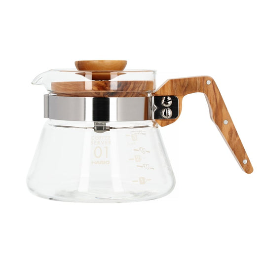 Hario - Glass Coffee Server 400ml - Olive Wood